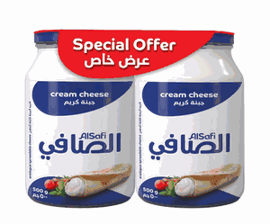 الصافي - جبنة كريمية كاملة الدسم عبوة اقتصادية 2 × 500 جم