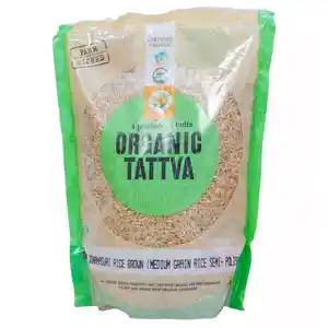 اورجانيك تاتفا أرز أسمر شبه لامع عضوي 1 كجم