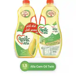 عافيه زيت الذرة النقي ٢ x ١.٥ لتر