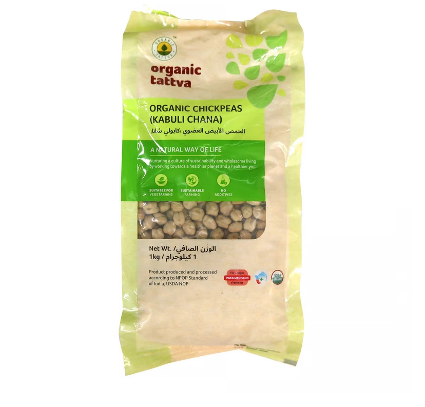 اورجانيك تاتفا حمص أبيض عضوي (كابولي شانا) 1 كجم